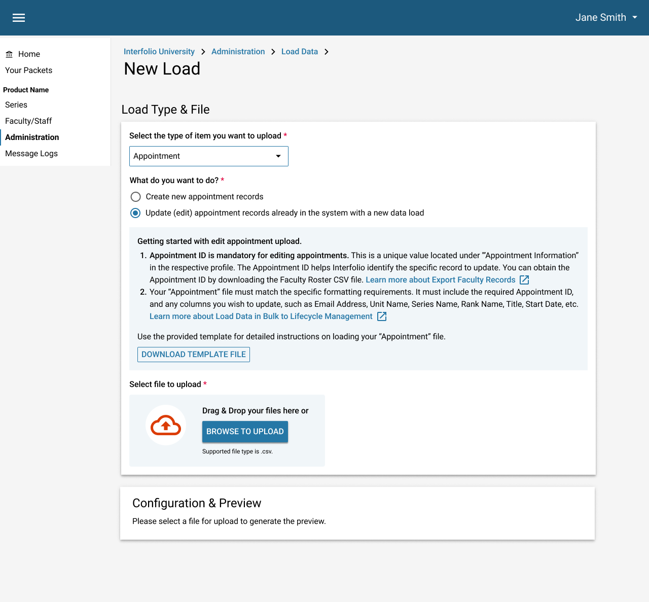 LM-_-Administration-_-Load-Data-_-New-Load-2-Appointment-_-Edit-Old-Data